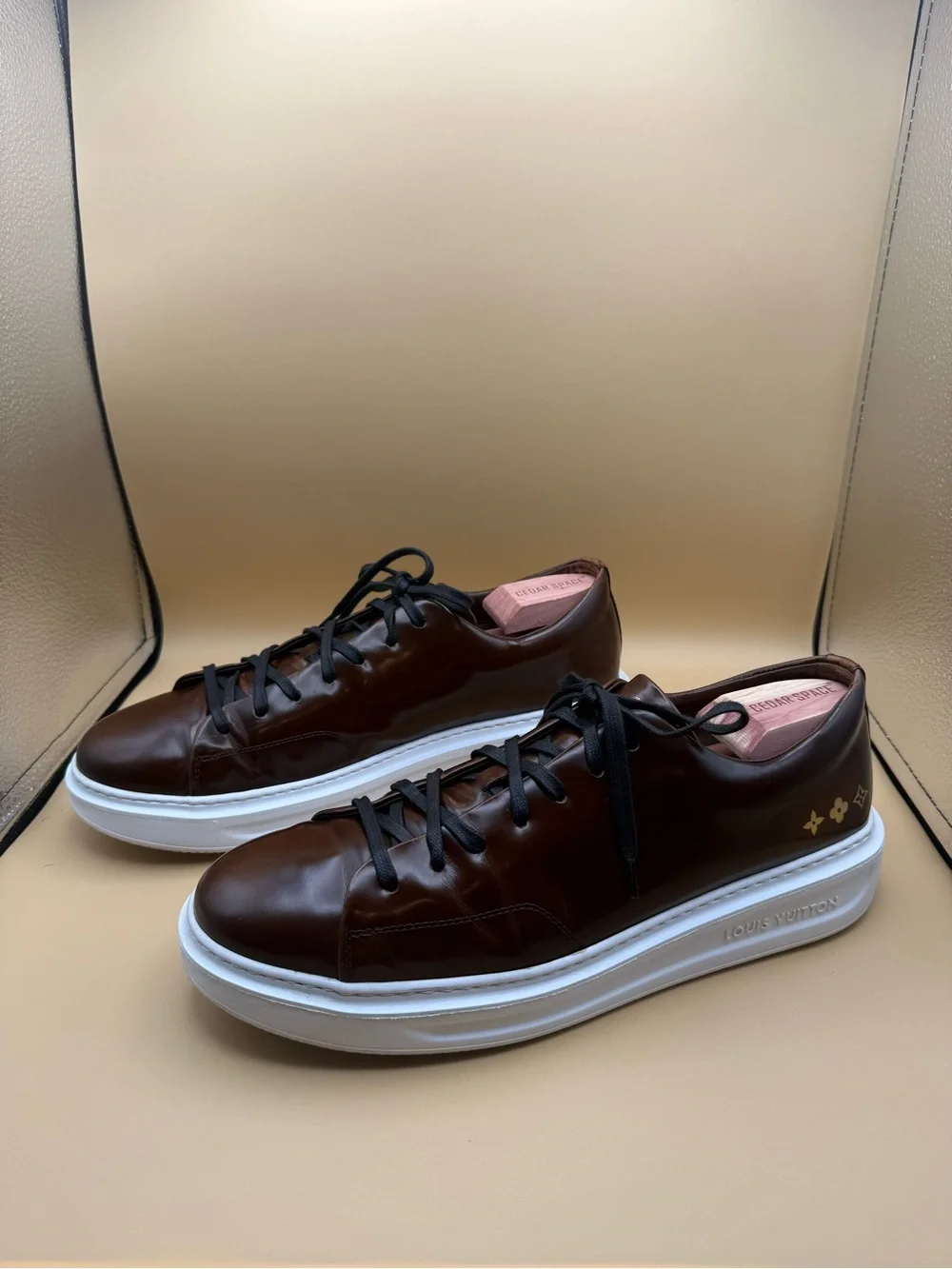Louis Vuitton Beverly Hills Brown Leather Sneakers Size 11 (LV 10)